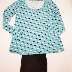 HUE 2pc Printed Pajama Set - Missy Med